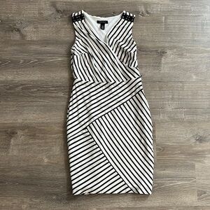White House Black Market Asymmetrical Wrap Midi Dress